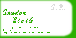 sandor misik business card