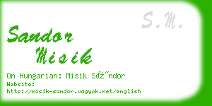 sandor misik business card